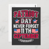 Patriot Day Vergiss nie 9 11 Postkarte (Vorne/Hinten)