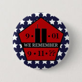 Patriot Day WIR erinnern uns 9/11 Custom Year Button (Vorderseite)