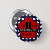 Patriot Day WIR erinnern uns 9/11 Custom Year Button (Vorne & Hinten)