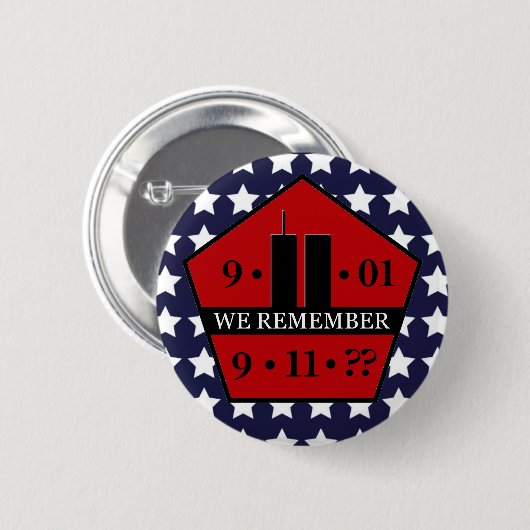 Patriot Day WIR erinnern uns 9/11 Custom Year Button (Vorne & Hinten)