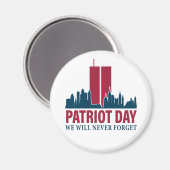 Patriot Day; wir werden nie vergessen Magnet (Vorderseite/Rückseite)