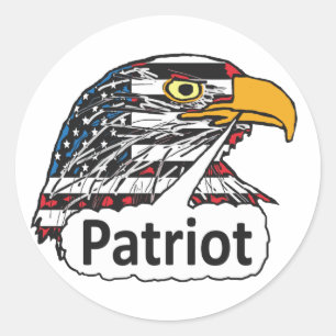 Patriot Eagle Runder Aufkleber