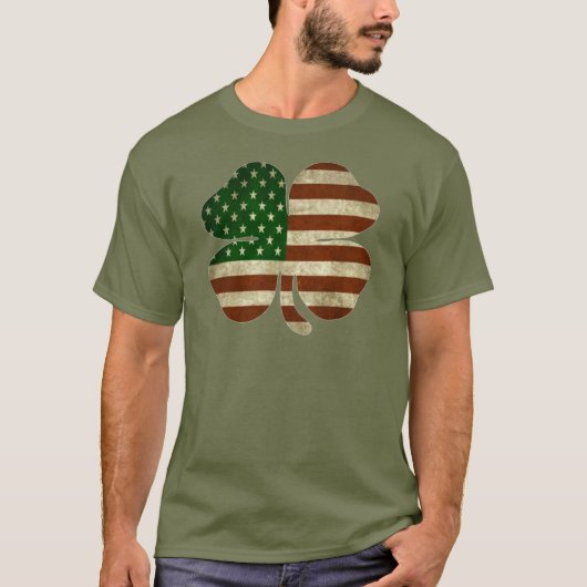 Patriot Flag für das irische Kleeblatt T-Shirt (Vorderseite)