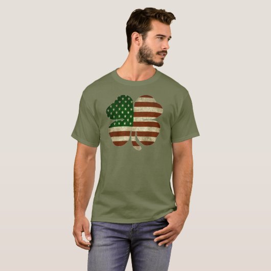 Patriot Flag für das irische Kleeblatt T-Shirt (Vorne ganz)