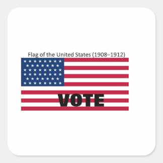 Patriot Flag Hat Serie Quadratischer Aufkleber