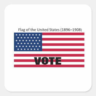 Patriot Flag Hat Serie Quadratischer Aufkleber