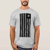 PATRIOT FLAG SCHWARZ UND WEISS T-Shirt (Vorderseite)