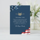 Patriot Flat Vielen Dank Note Card Dankeskarte (Stehend Vorderseite)