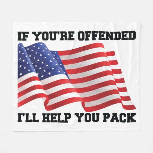 Patriot Fleecedecke (Vorderseite (Horizontal))