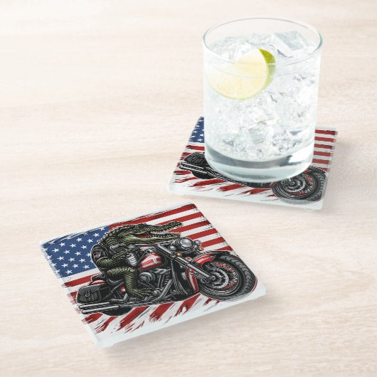 Patriot Gator Glasuntersetzer (Schrägansicht)