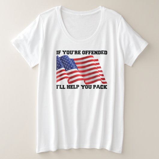 Patriot Große Größe T-Shirt (Design vorne)