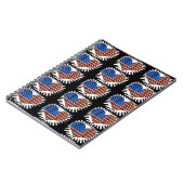 Patriot Heart American Flag Notebook Notizblock (Linke Seite)
