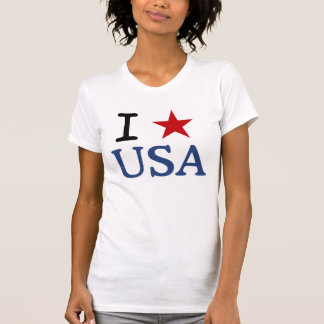 Patriot I Heart USA Red Star America I LIEBE USA T-Shirt