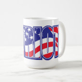 Patriot in der US-Flagge Kaffeetasse (VorderseiteRechts)