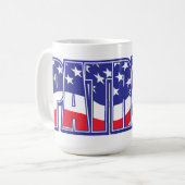 Patriot in der US-Flagge Kaffeetasse (Vorderseite Links)