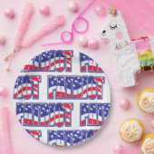 Patriot in der US-Flagge Pappteller (Party)