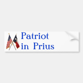 Patriot in Prius Autoaufkleber