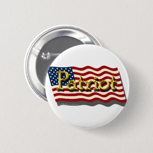 Patriot-Knopf (Gold) Button (Vorne & Hinten)