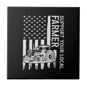 Patriot Landwirt Traktor USA-Flagge Landwirt Vater Fliese