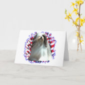 Patriot Lhasas Apso Karte (Gelbe Blume)