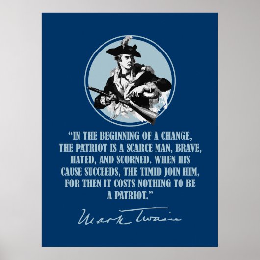 Patriot - Mark Twain Poster (Vorne)