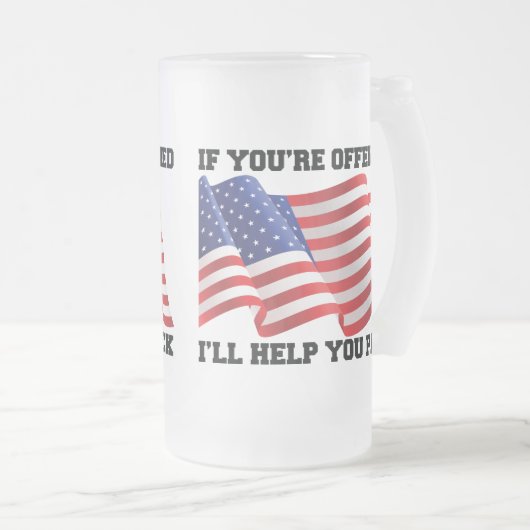 Patriot Mattglas Bierglas (VorderseiteRechts)