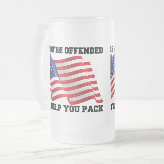 Patriot Mattglas Bierglas (Vorderseite Links)