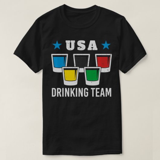 Patriot Olympic USA Drink Team Beer  T-Shirt (Design vorne)