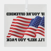 Patriot Ornament Aus Glas (Rückseite)