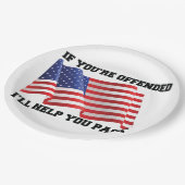 Patriot Pappteller (Schrägansicht)