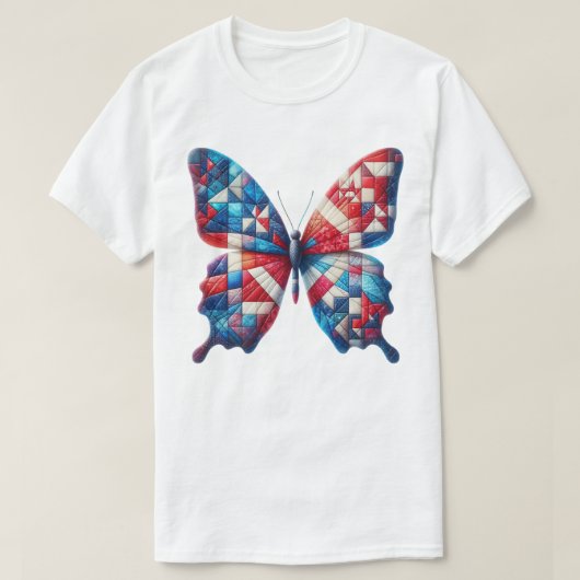 Patriot Patchwork Art T-Shirt (Design vorne)