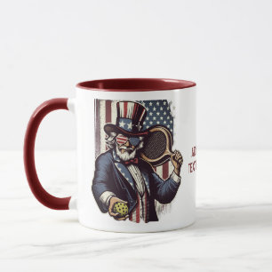 Patriot Pickleball Spieler USA-Flagge 4. Juli Gesc Tasse
