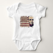 Patriot Präsident Abraham Lincoln Baby Strampler (Vorderseite)