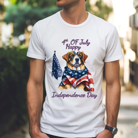 Patriot Pup US Flagge Independence Day T-Shirt