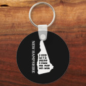 Patriot Quote New Hampshire Motto Souvenir State P Schlüsselanhänger (Vorderseite)