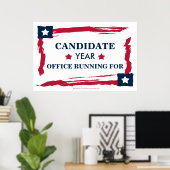 Patriot Red White & Blue Custom Campaign Poster (Heimbüro)