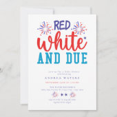 Patriot Red White Blue | Einladungen für Babydusch (Vorderseite)