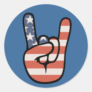 Patriot Rock Hand Runder Aufkleber
