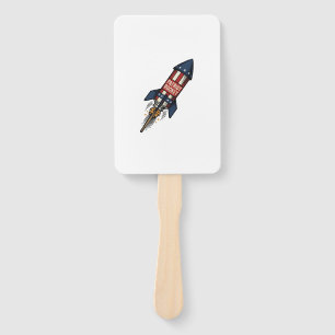 Patriot Rocket 4. Juli Vintage Feuerwerk Design Fächer