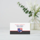 Patriot Roofing Shingles Construction Company Visitenkarte (Stehend Vorderseite)