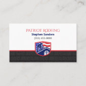 Patriot Roofing Shingles Construction Company Visitenkarte (Vorderseite)