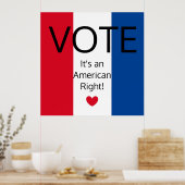 Patriot Rot, Weiß und Blau: Poster (Küche)