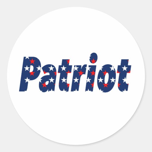 Patriot Runder Aufkleber (Vorderseite)