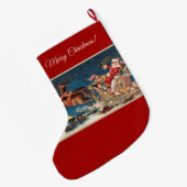 Patriot Santa Großer Weihnachtsstrumpf (Rückseite (Hängend))