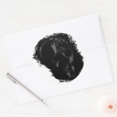 PATRIOT SKULL Black Gray Runder Aufkleber (Umschlag)