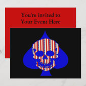 Patriot Skull Einladung (Vorne/Hinten)