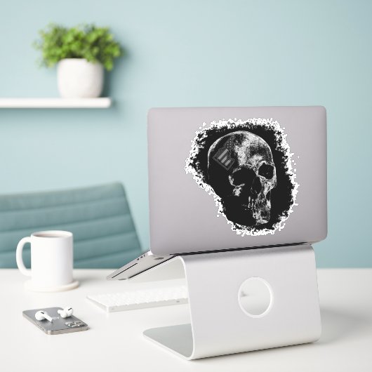 PATRIOT - SKULL VON IDAHO AUFKLEBER (Laptop auf Schreibtisch)