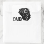 PATRIOT - SKULL VON IDAHO QUADRATISCHER AUFKLEBER (Tasche)