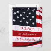 Patriot-Tagesflagge 9-11 Postkarte (Vorne/Hinten)