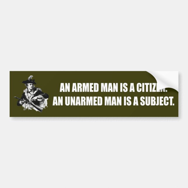 Patriot - Unbewaffneter Mann Autoaufkleber (Vorne)